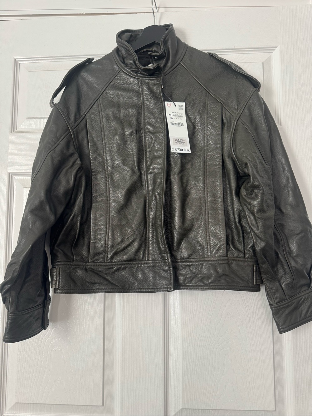 Classic Olive Green  100% Leather Jacket - Women
